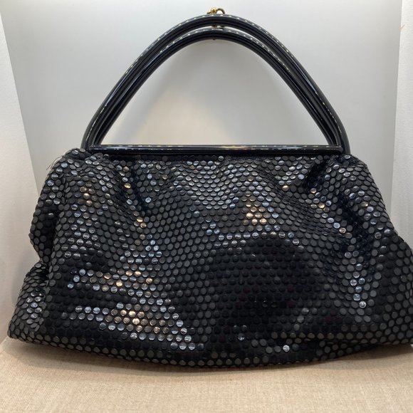 Vintage Reversible Black/White Beaded Handbag - Picture 2 of 2